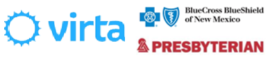 Virta, Presbyterian, and BCBS logos